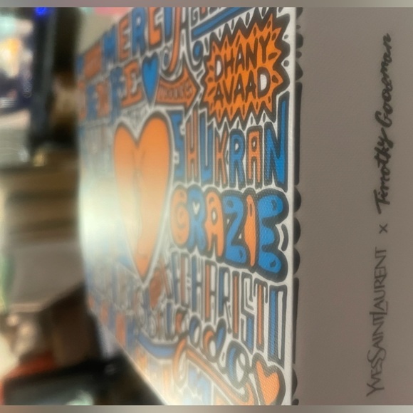 Yves Saint Laurent Orange and Blue Bold Graphic Accessory (empty box only) - Picture 6 of 10